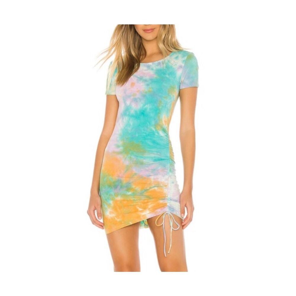 Privacy please Elijah Dress in Tangerine Tie Dye size small